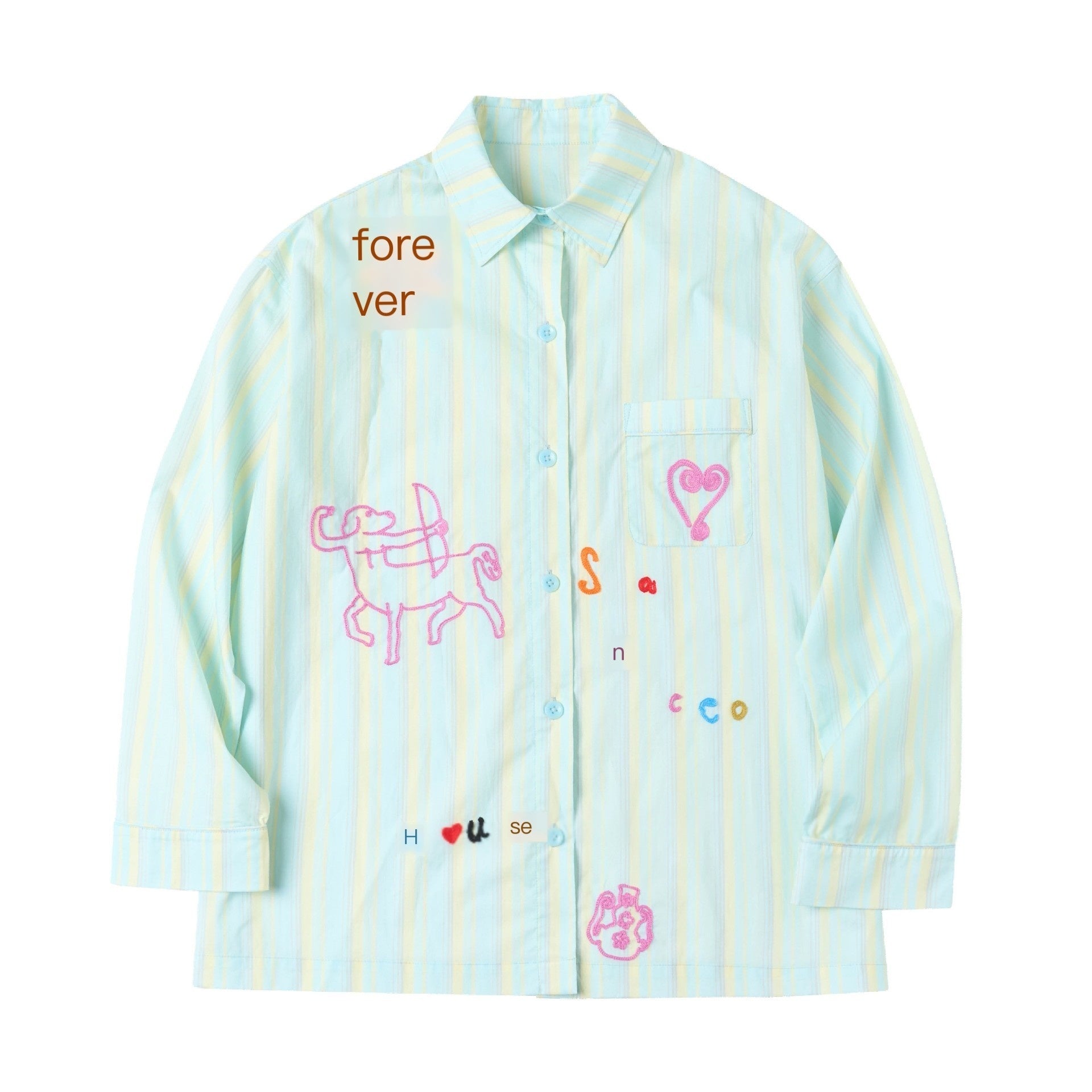 sancco_house_Embroidered_Print_Striped_Women&