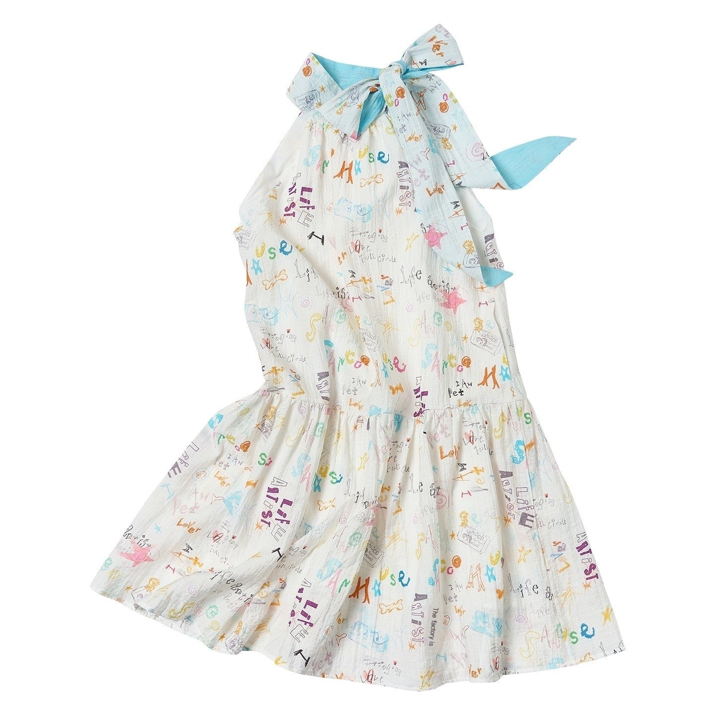 sancco_house_Graffiti_Print_Bow_Tie_Loose_Women&