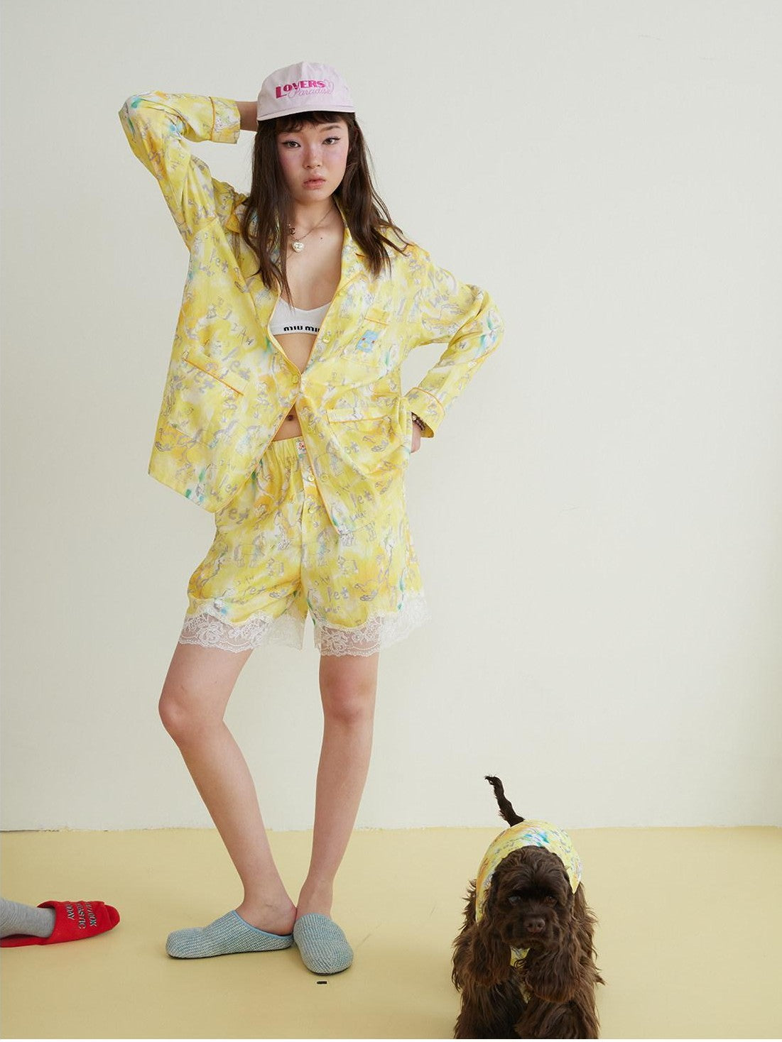 sancco house Graffiti Print Lace Women&