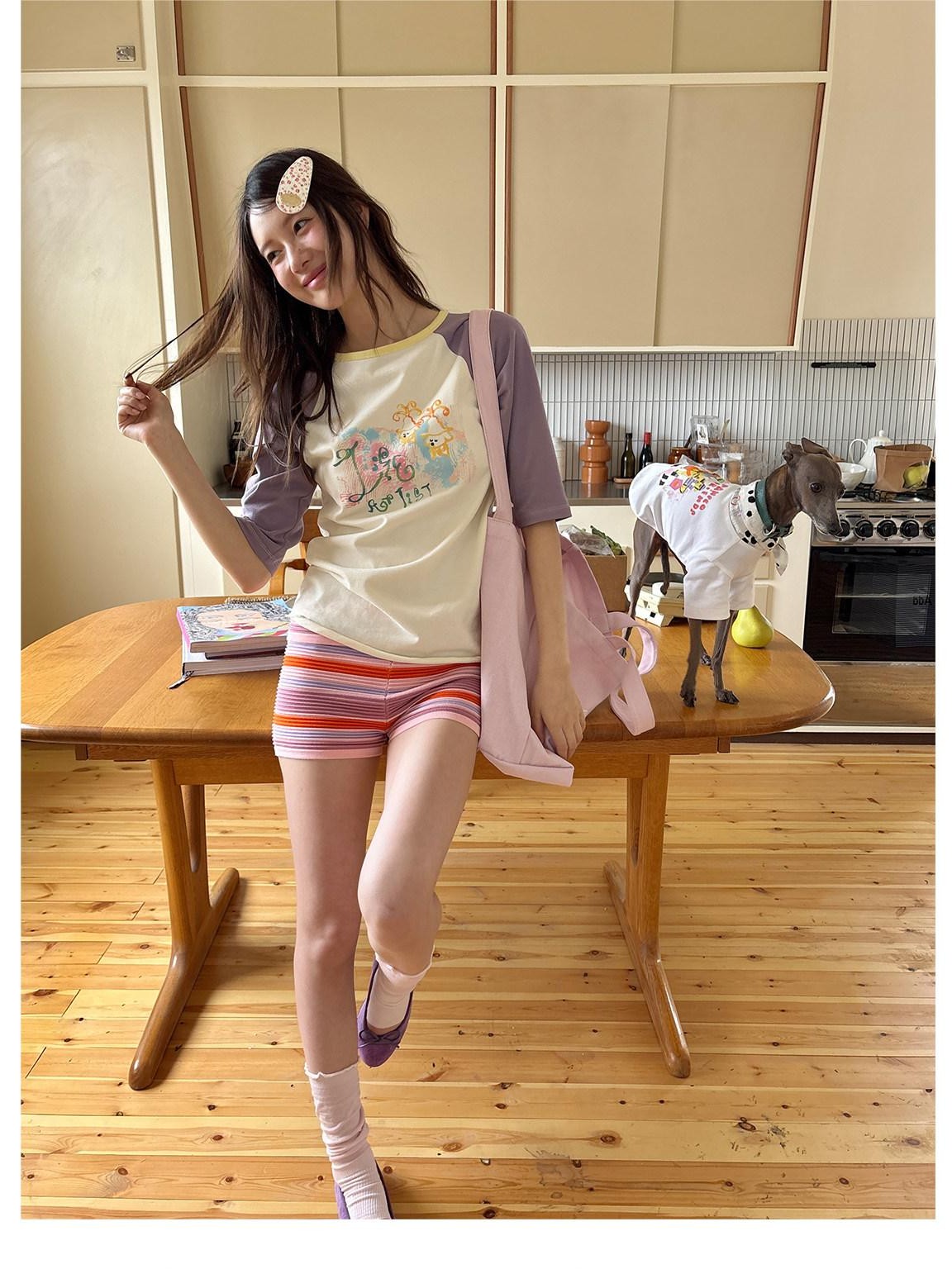 sancco house Graffiti Print Raglan Crewneck Women&
