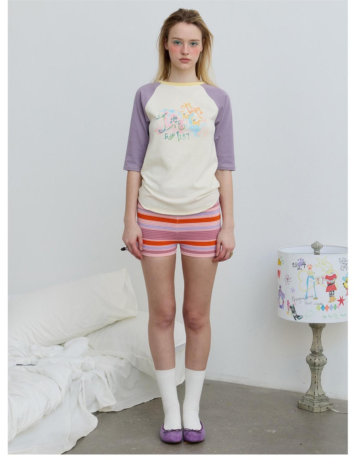 sancco house Graffiti Print Raglan Crewneck Women&