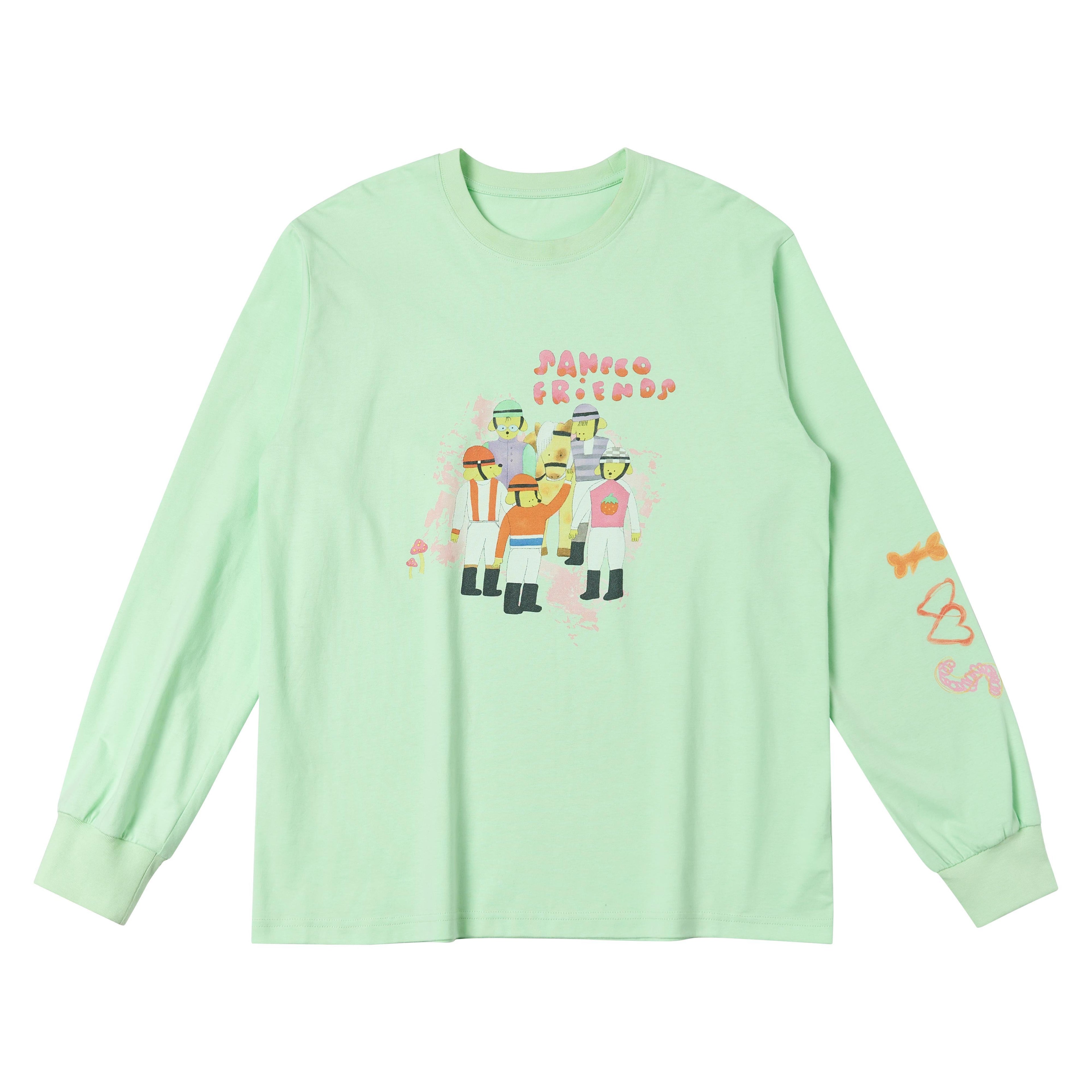 sancco_house_Green_Printed_Round_Neck_Loose_Women&