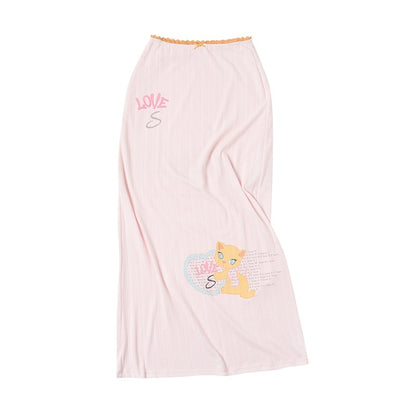 sancco_house_Heart_Kitten_Print_Lace_Trim_High_Waist_Women&