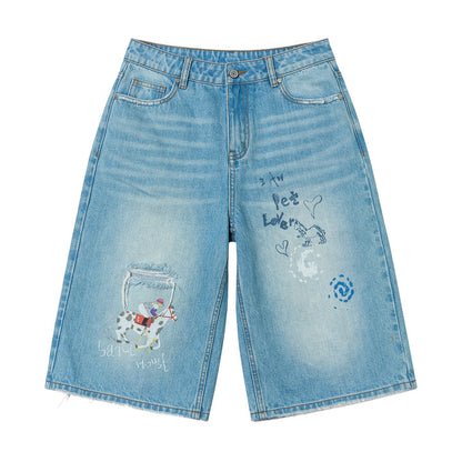 sancco_house_Light_Blue_Vintage_Washed_Graffiti_Ripped_Straight_Women&
