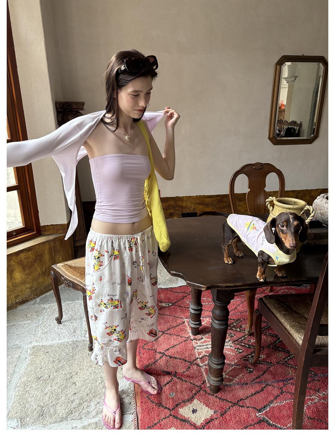 sancco house Little Demon Rhinestone Slim Fit Women&