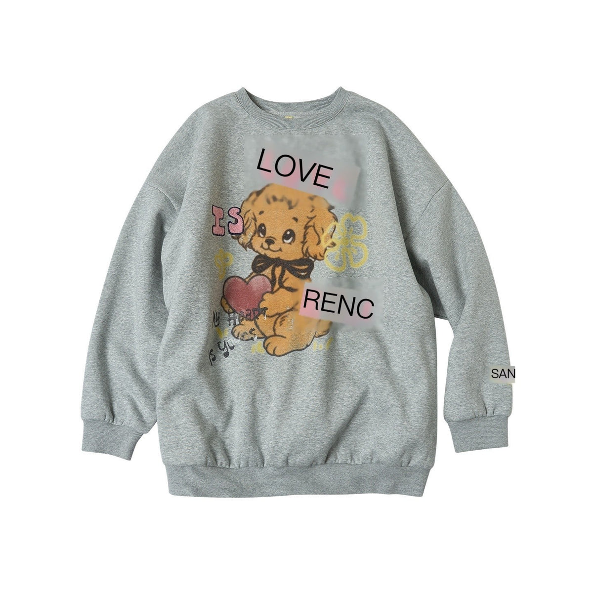 sancco_house_Love_Is_Real_Sweetheart_Puppy_Print_Embroidered_Women&