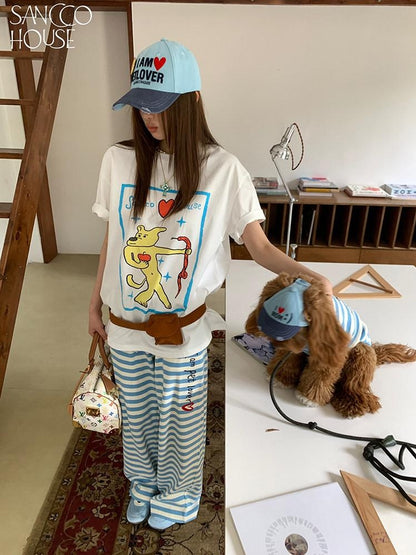 sancco house Mini Snake And Puppy Printed Loose Women&