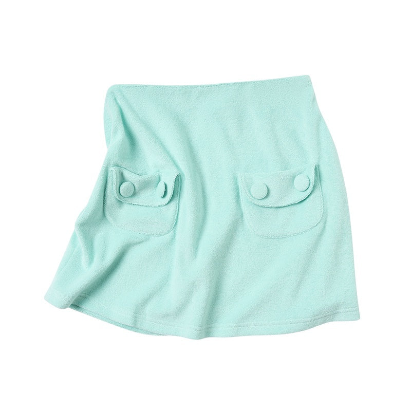 sancco_house_Mint_Green_Lightweight_Terry_Pocket_A_Line_Women&