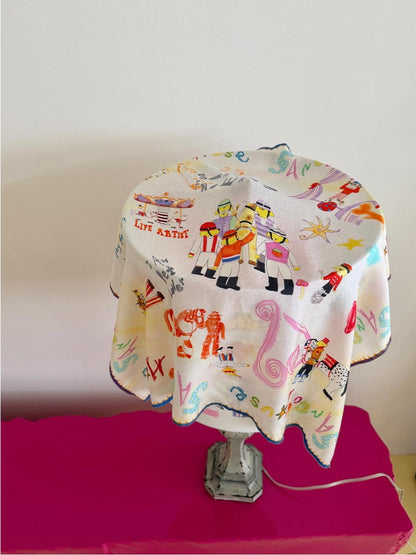 sancco house Multicolor Circus Puppy Print Square Women&
