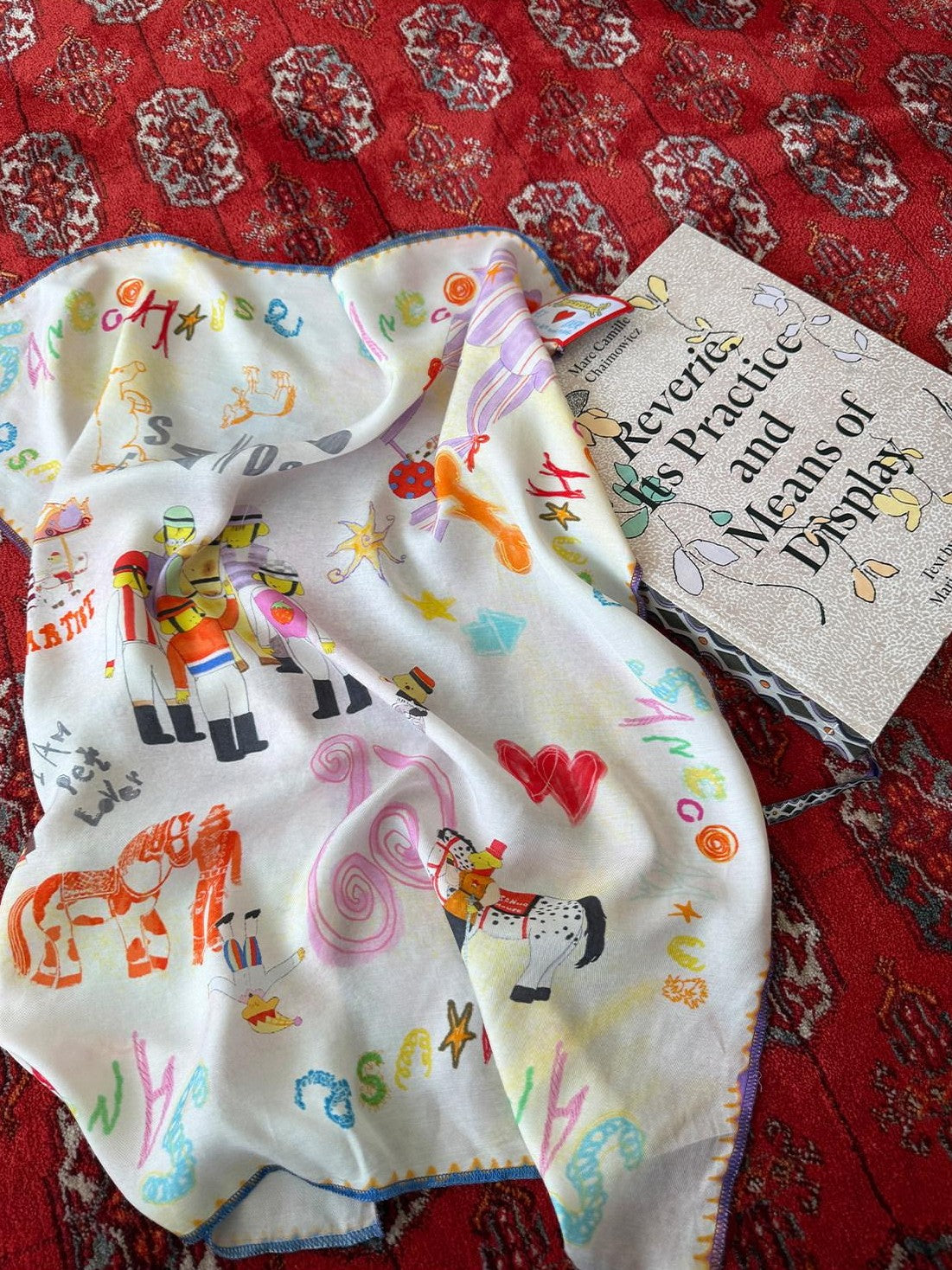 sancco house Multicolor Circus Puppy Print Square Women&