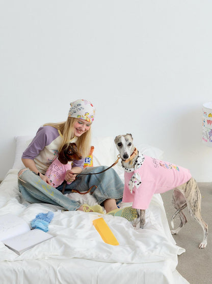 sancco house Multicolor Circus Puppy Print Square Women&