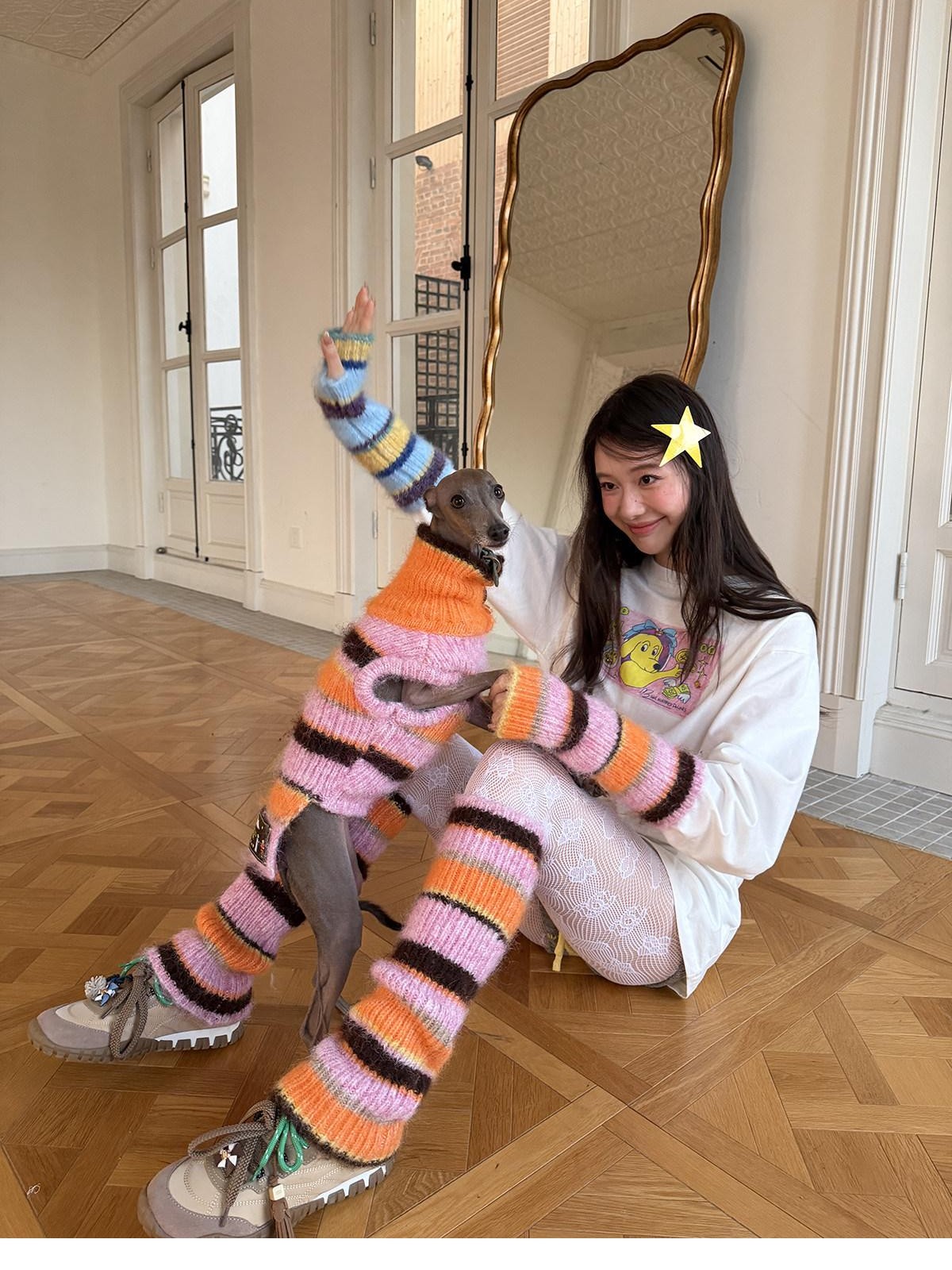 sancco house Multicolor Colorblock Striped Knitted Women&