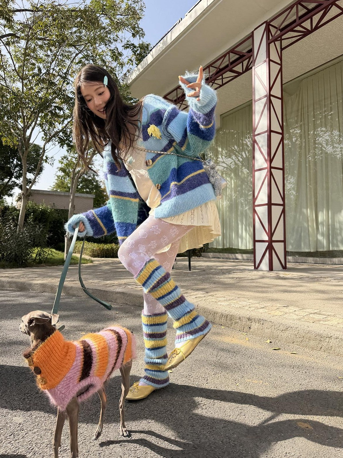 sancco house Multicolor Striped Colorblock Knitted Women&
