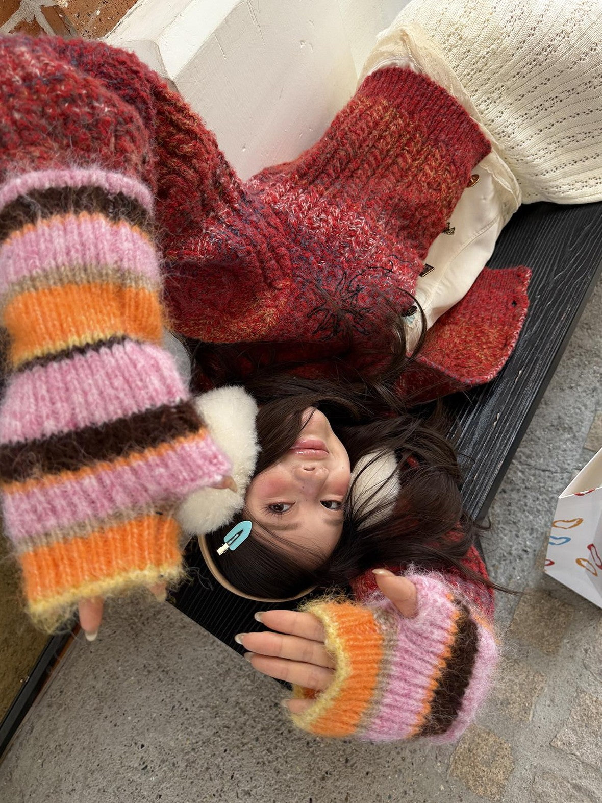 sancco house Multicolor Striped Colorblock Knitted Women&