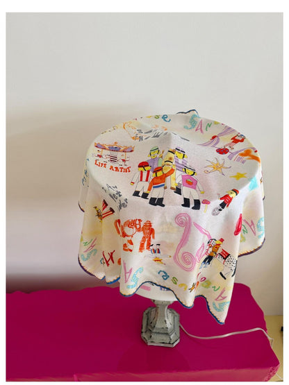 sancco house Original Circus Puppy Print Square Women&