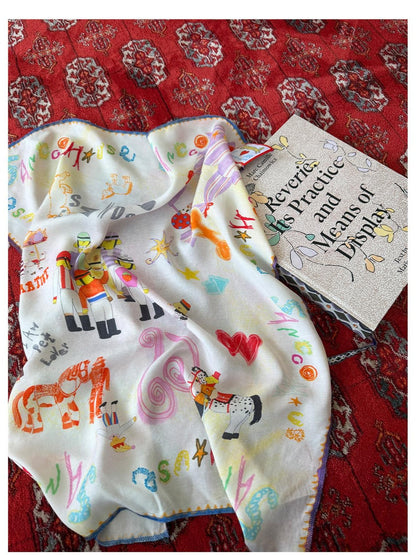 sancco house Original Circus Puppy Print Square Women&