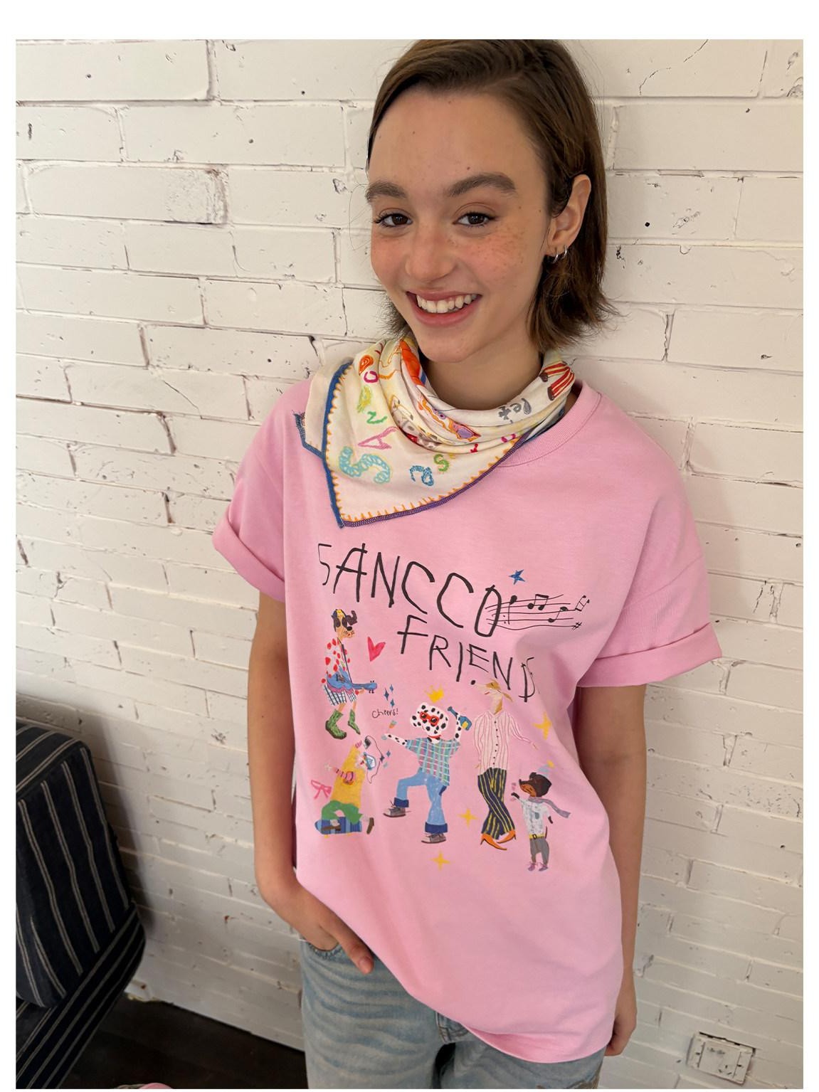 sancco house Original Circus Puppy Print Square Women&