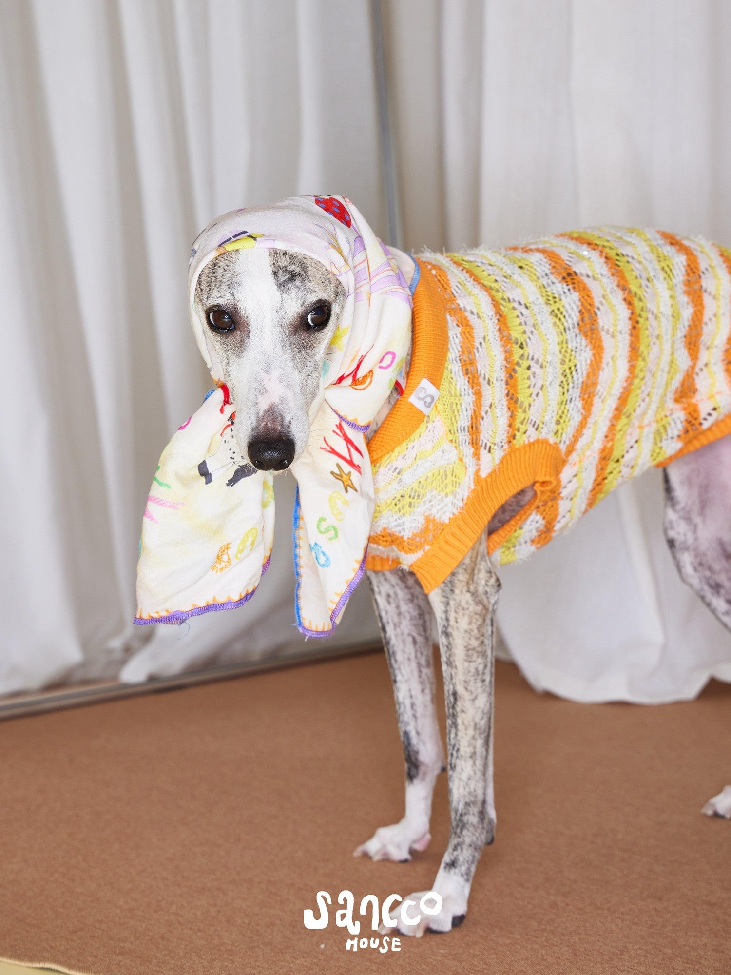 sancco house Original Circus Puppy Print Square Women&