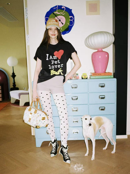 sancco house Pet Lover Embroidered Dog Print Women&