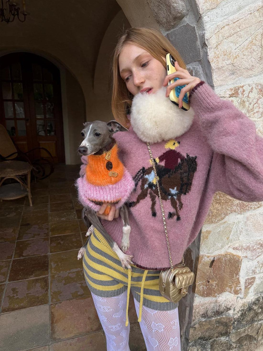 sancco house Playful Pony Jacquard Crewneck Women&
