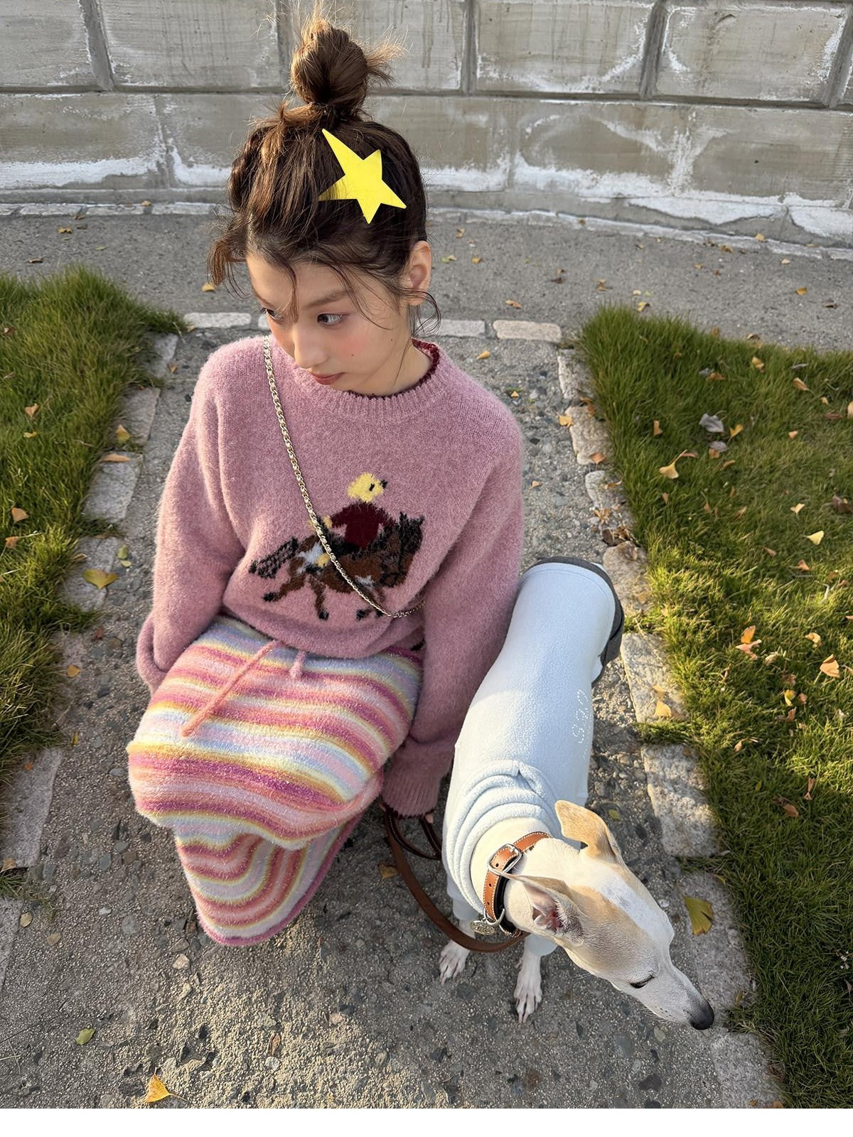 sancco house Playful Pony Jacquard Crewneck Women&