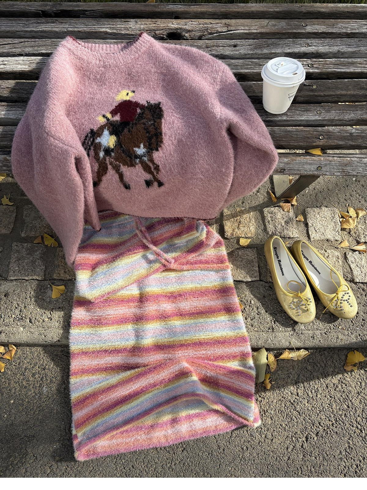 sancco house Playful Pony Jacquard Crewneck Women&
