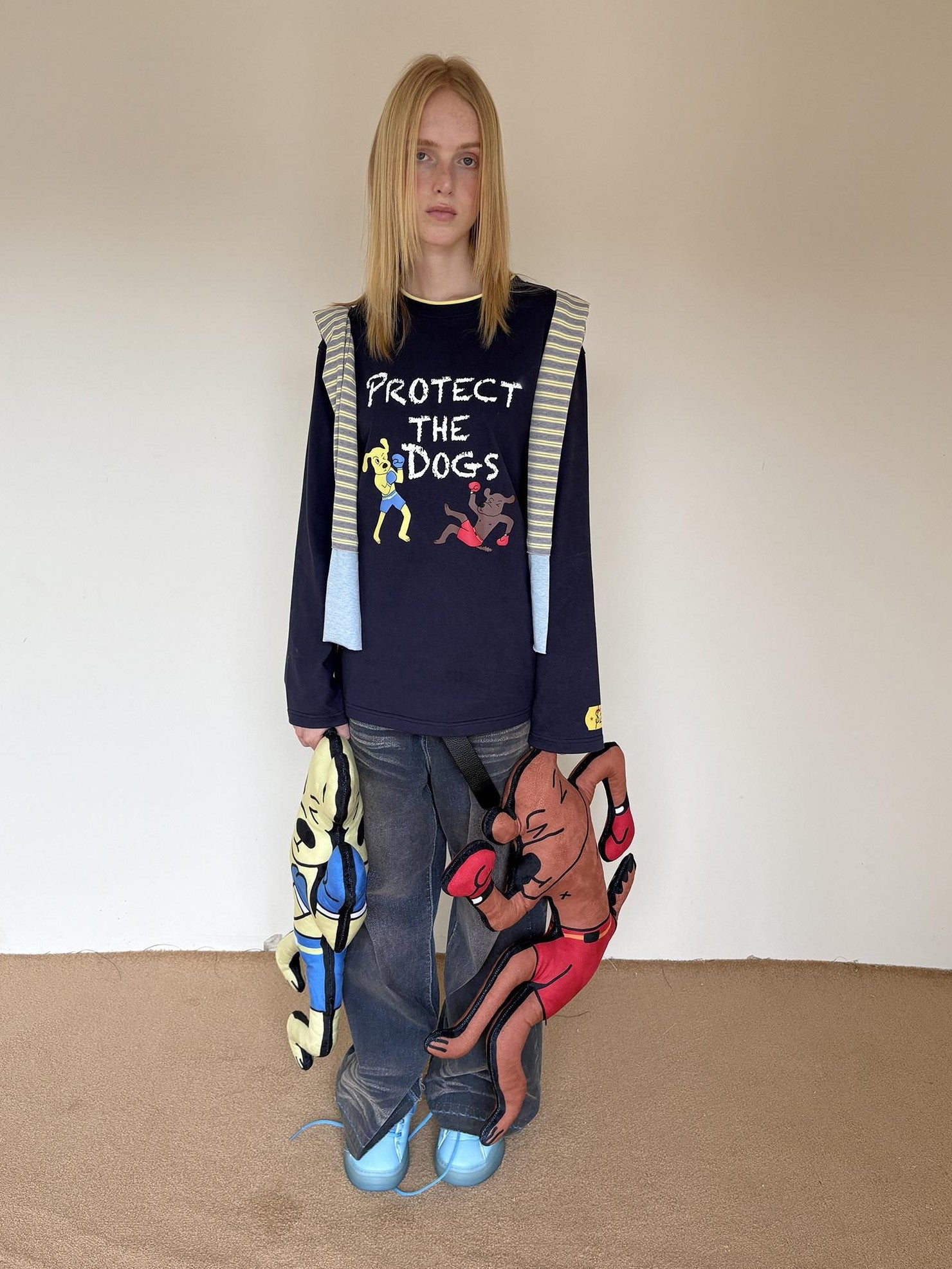 sancco house Puppy And Letter Printed Loose Women&