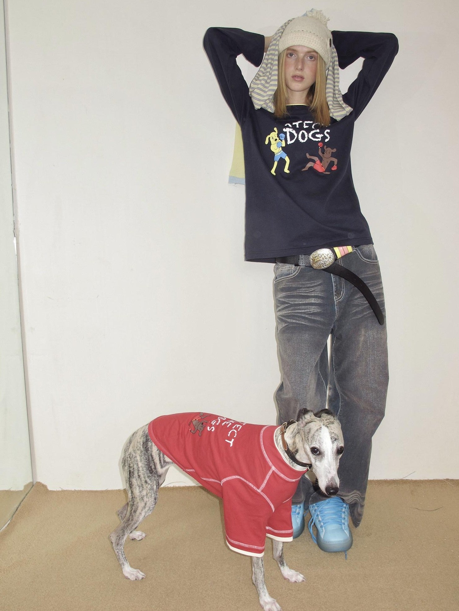 sancco house Puppy And Letter Printed Loose Women&