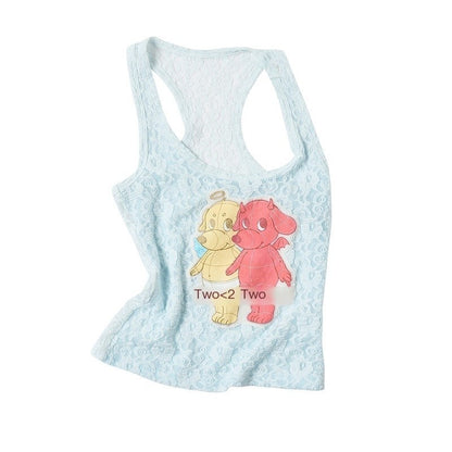 sancco_house_Puppy_Applique_Racerback_Slim_Fit_U_Neck_Women&