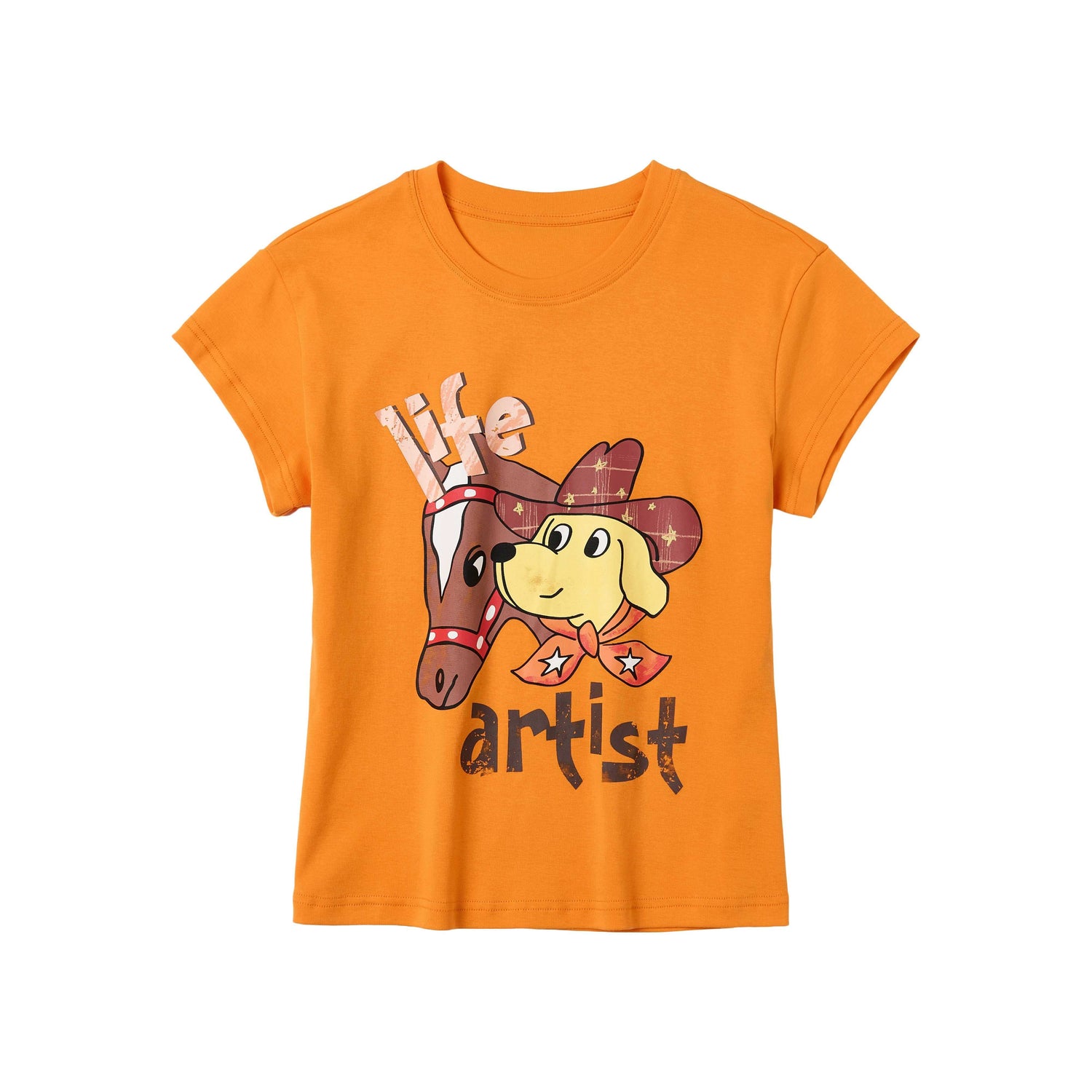 sancco_house_Puppy_Original_Print_Round_Neck_Cropped_Women&