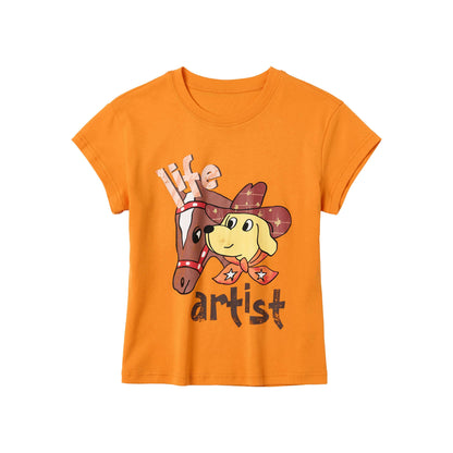 sancco_house_Puppy_Original_Print_Round_Neck_Cropped_Women&