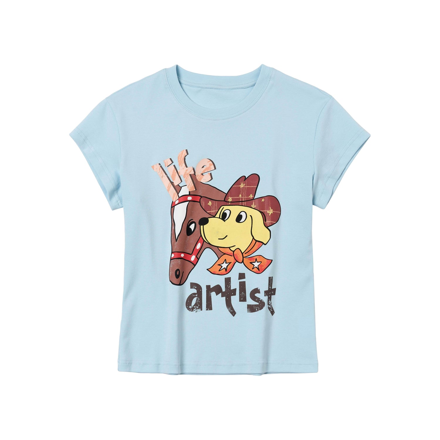 sancco_house_Puppy_Original_Print_Round_Neck_Cropped_Women&