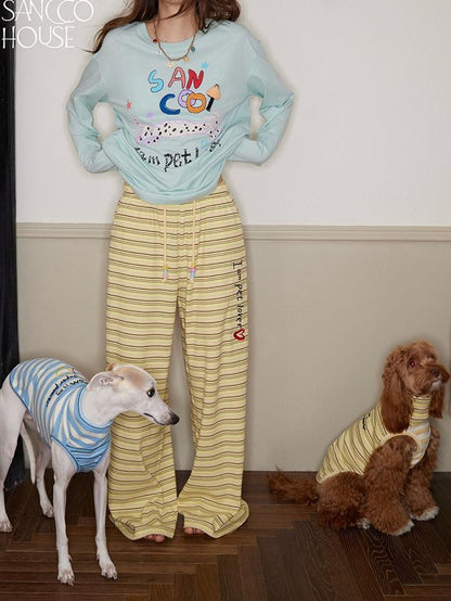 sancco house Puppy Print 3d Applique Women&