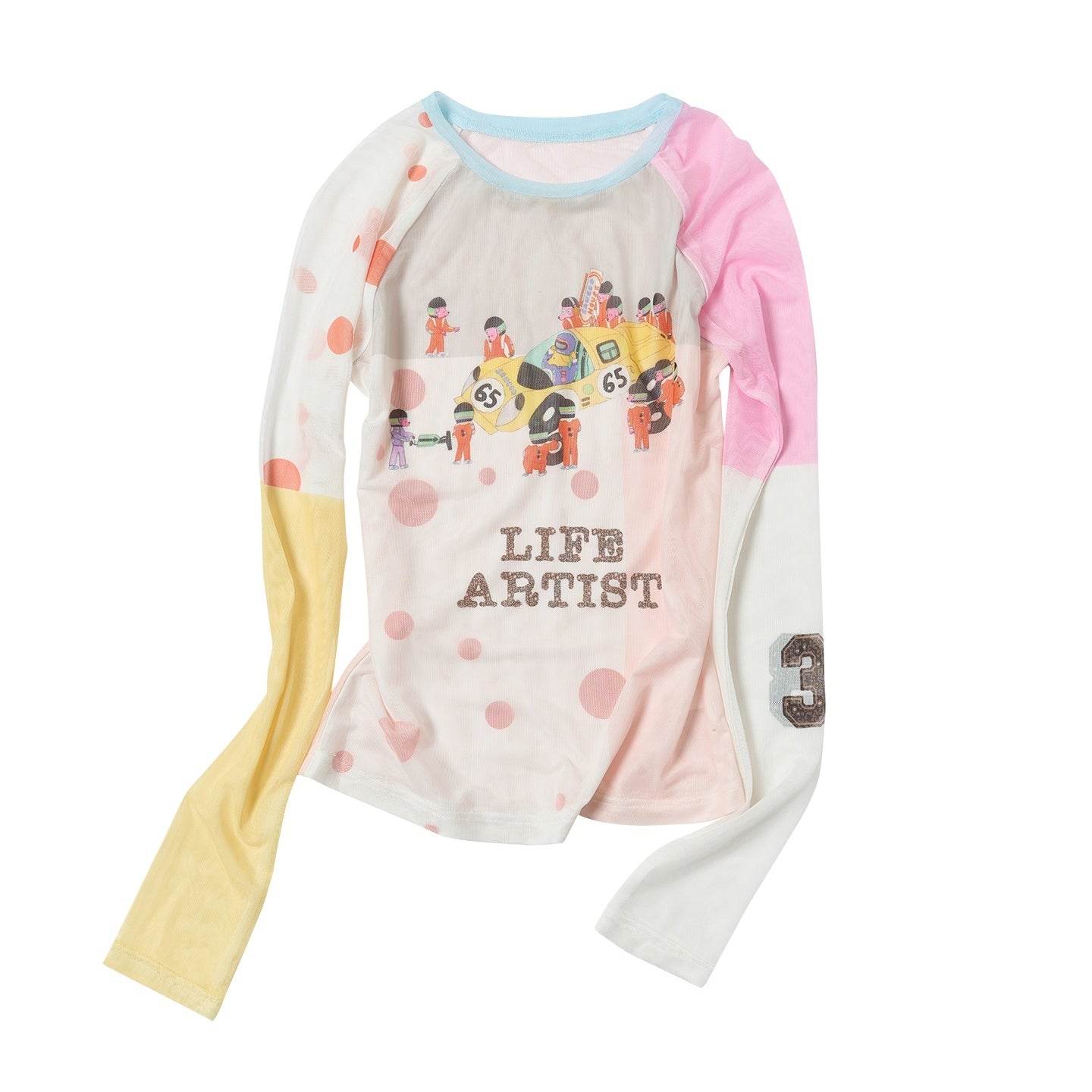 sancco_house_Racing_Puppy_Graffiti_Sheer_Mesh_Slim_Women&
