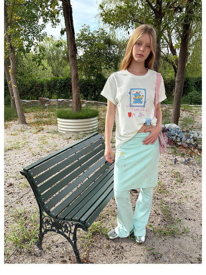 sancco house Solid Embroidered Layered Look Cotton Women&