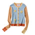 sancco_house_Starfish_Striped_Colorblock_Cardigan_Women&