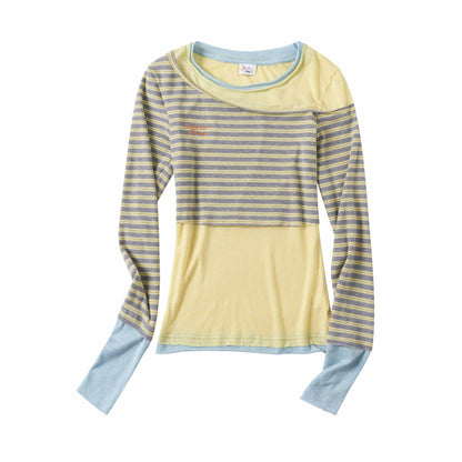 sancco_house_Striped_Contrast_Patchwork_Embroidered_Women&
