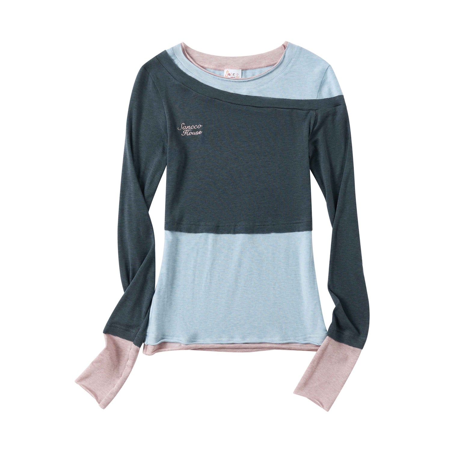 sancco_house_Striped_Contrast_Patchwork_Embroidered_Women&