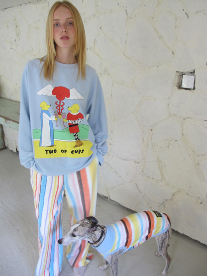 sancco house Striped Tarot Puppy Print Women&