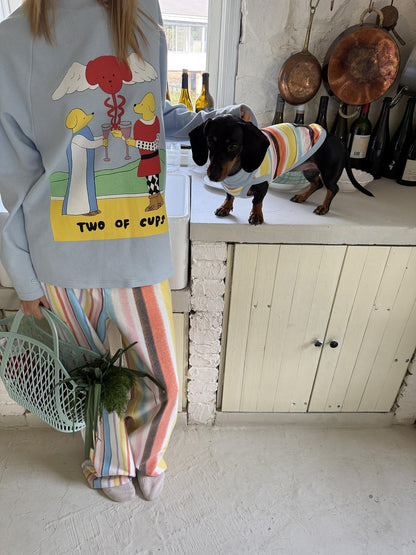 sancco house Striped Tarot Puppy Print Women&