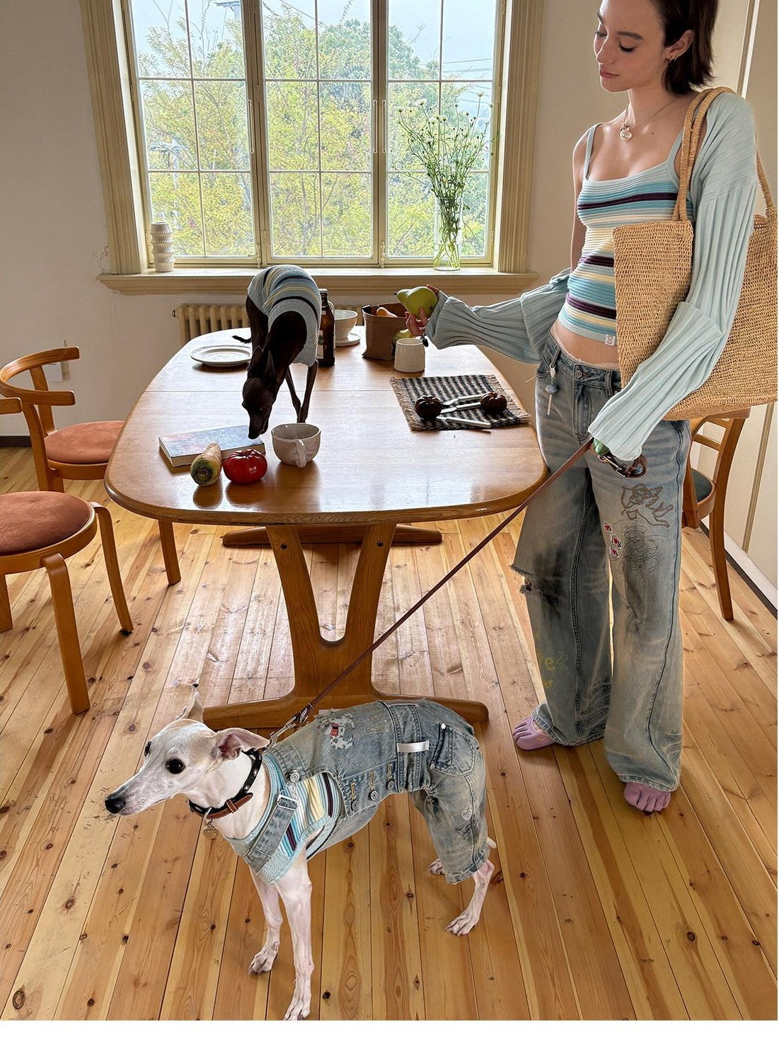 sancco house Vintage Distressed Graffiti Patch Embroidered Women&