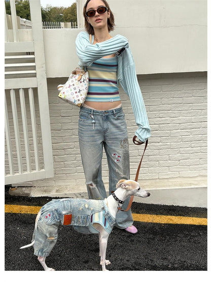 sancco house Vintage Distressed Graffiti Patch Embroidery Women&