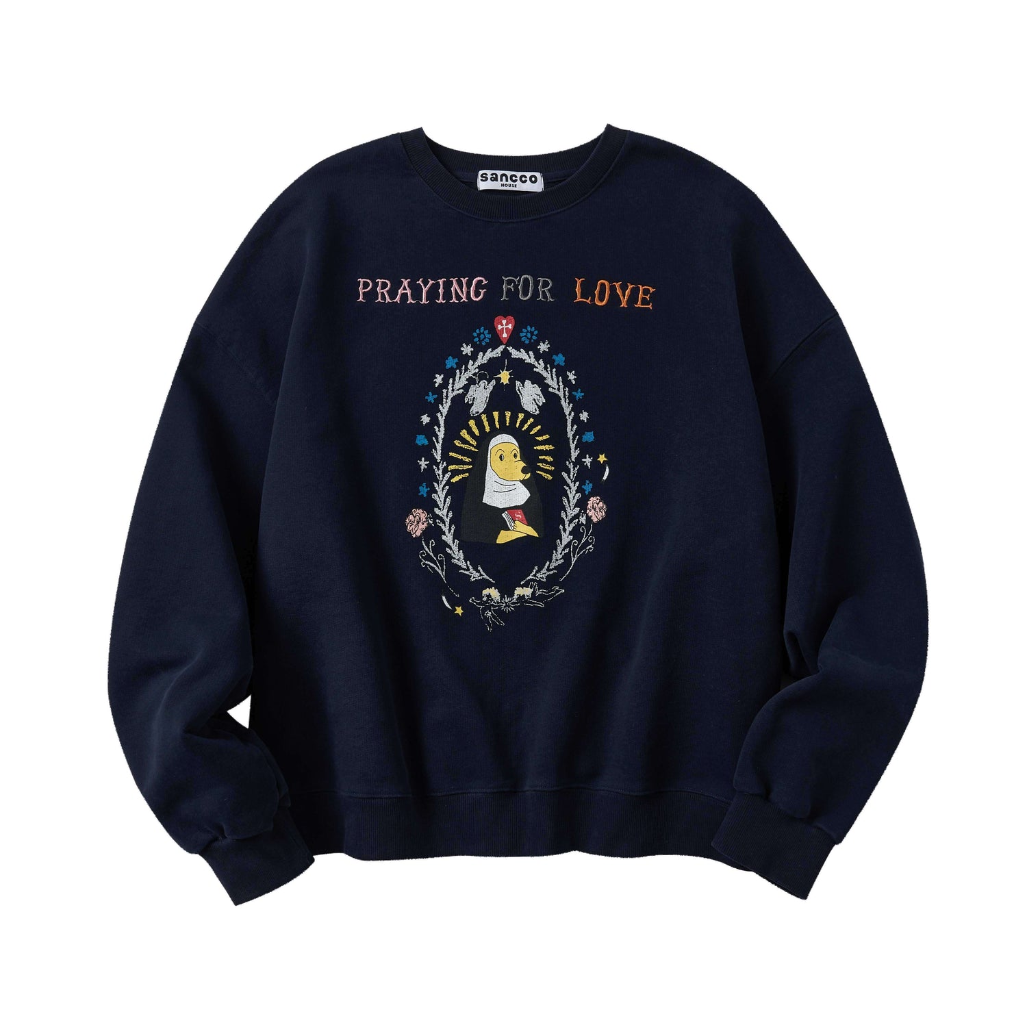 sancco_house_Washed_Crewneck_Nun_Puppy_Print_Women&