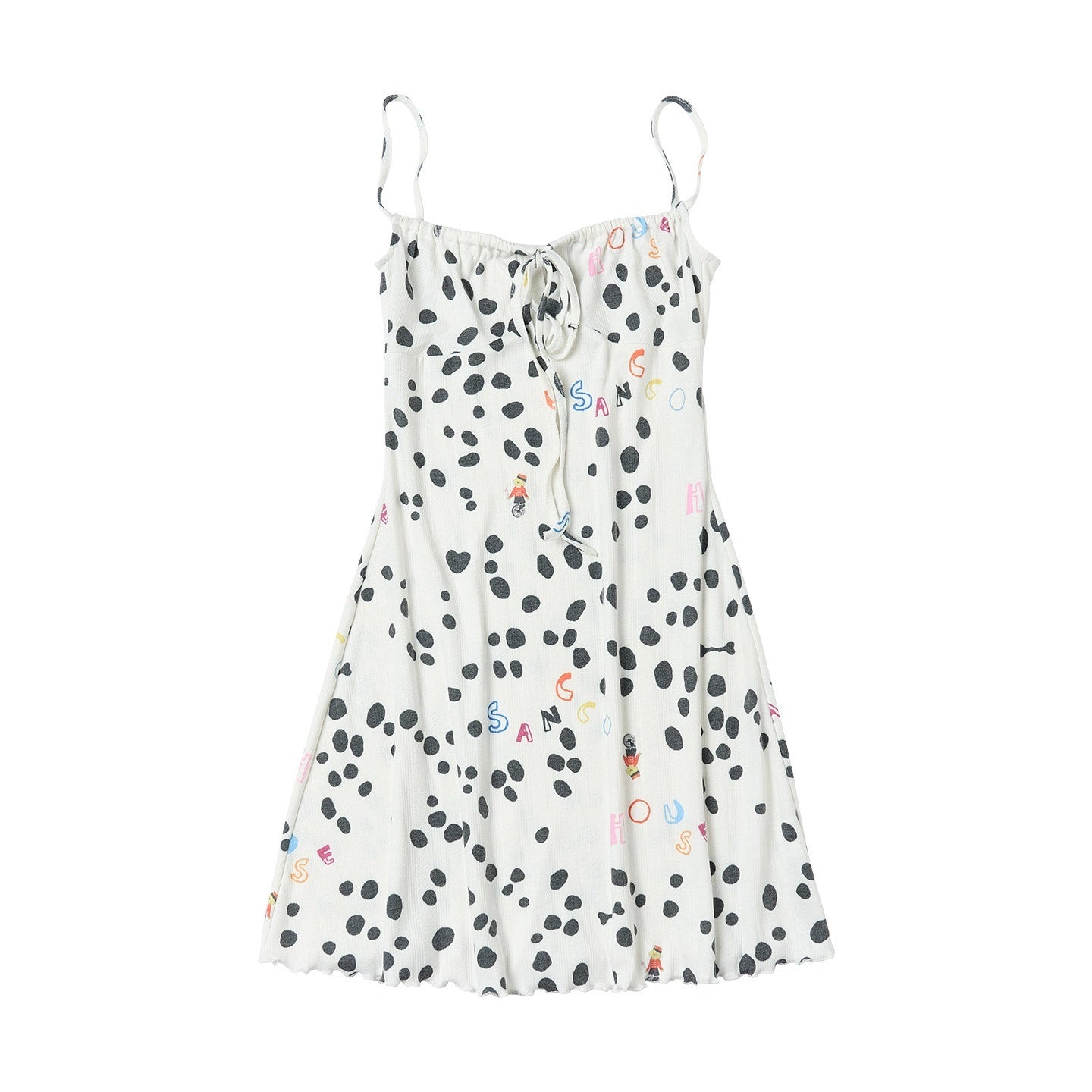 sancco_house_White_Polka_Dot_Print_Jacquard_Knit_Women&