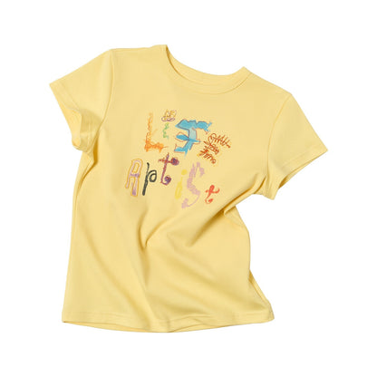 sancco_house_Yellow_Handpainted_Graffiti_Letter_Slim_Fit_Women&