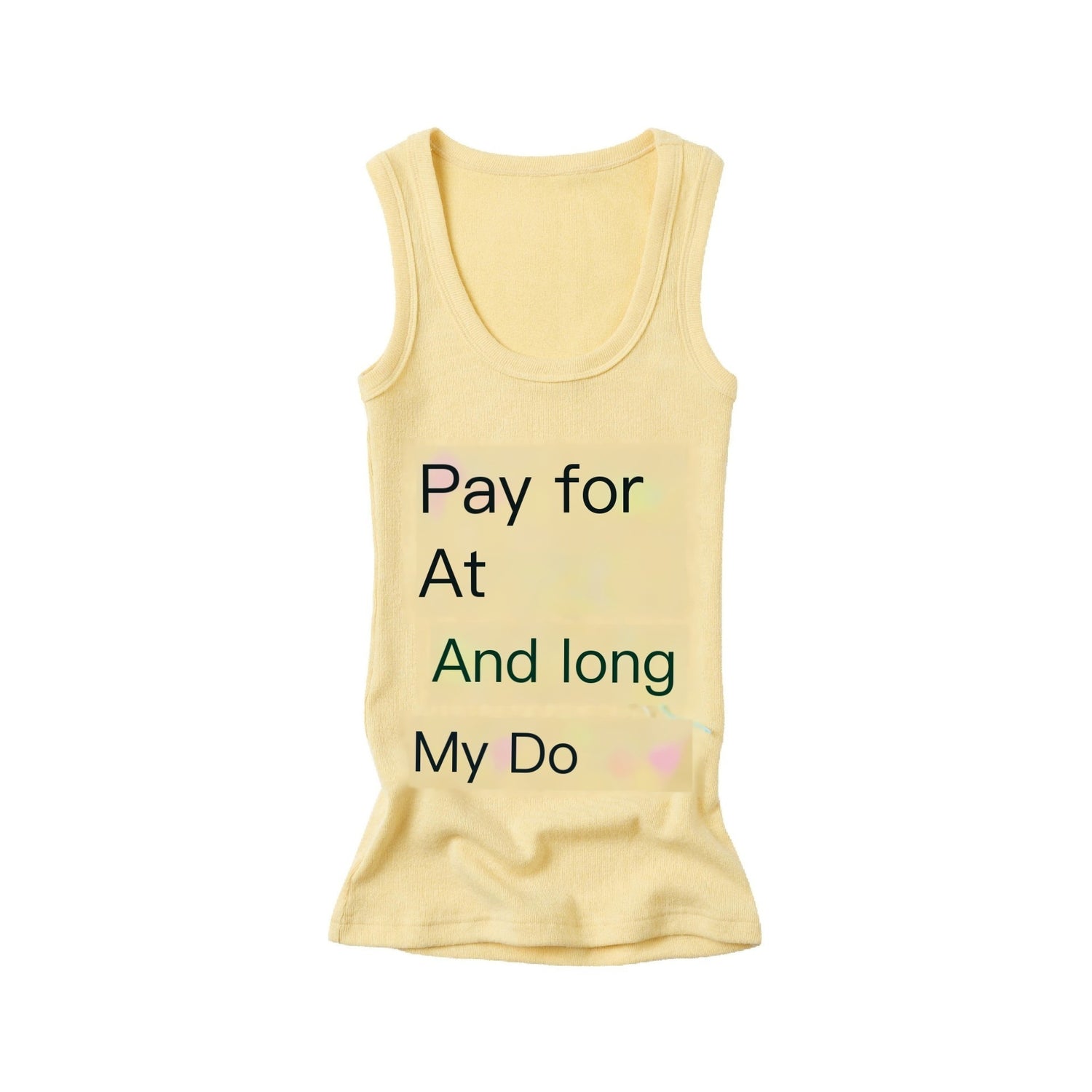 sancco_house_Yellow_Letter_Print_Racerback_Women&