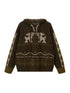 DIDDI MODA Vintage Fair Isle Hooded Knit Sweater
