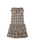 OfAkiva Red Blue Plaid Reversible Mermaid Tiered Skirt Christmas
