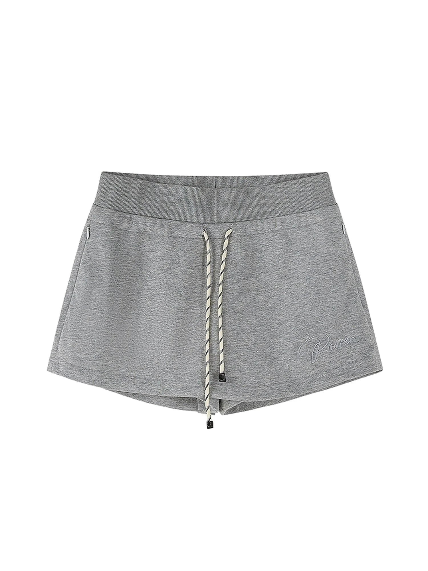 Butterfly Knot Off Shoulder Hoodie Split Hem Sport Skirt Set