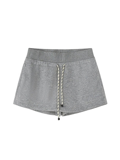 Butterfly Knot Off Shoulder Hoodie Split Hem Sport Skirt Set